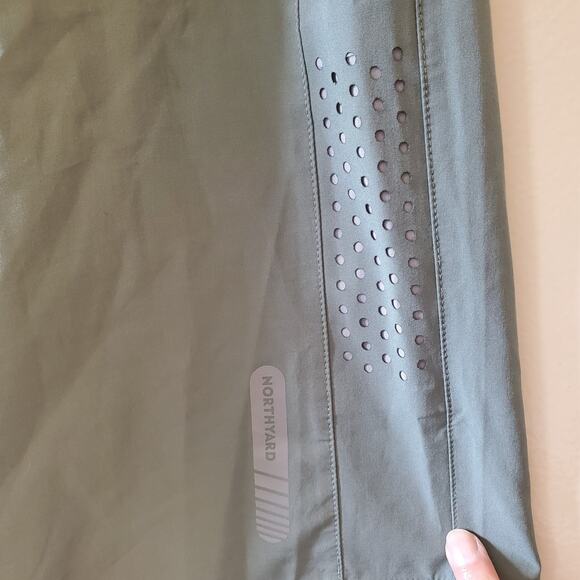 Northyard Army Green Running Gym Shorts Quick Dry Athletic Zip Pockets Men’s XL - Picture 12 of 12